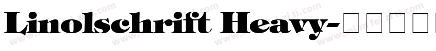 Linolschrift Heavy字体转换